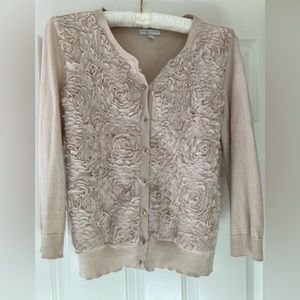 New York & Co appliqué cardigan.
